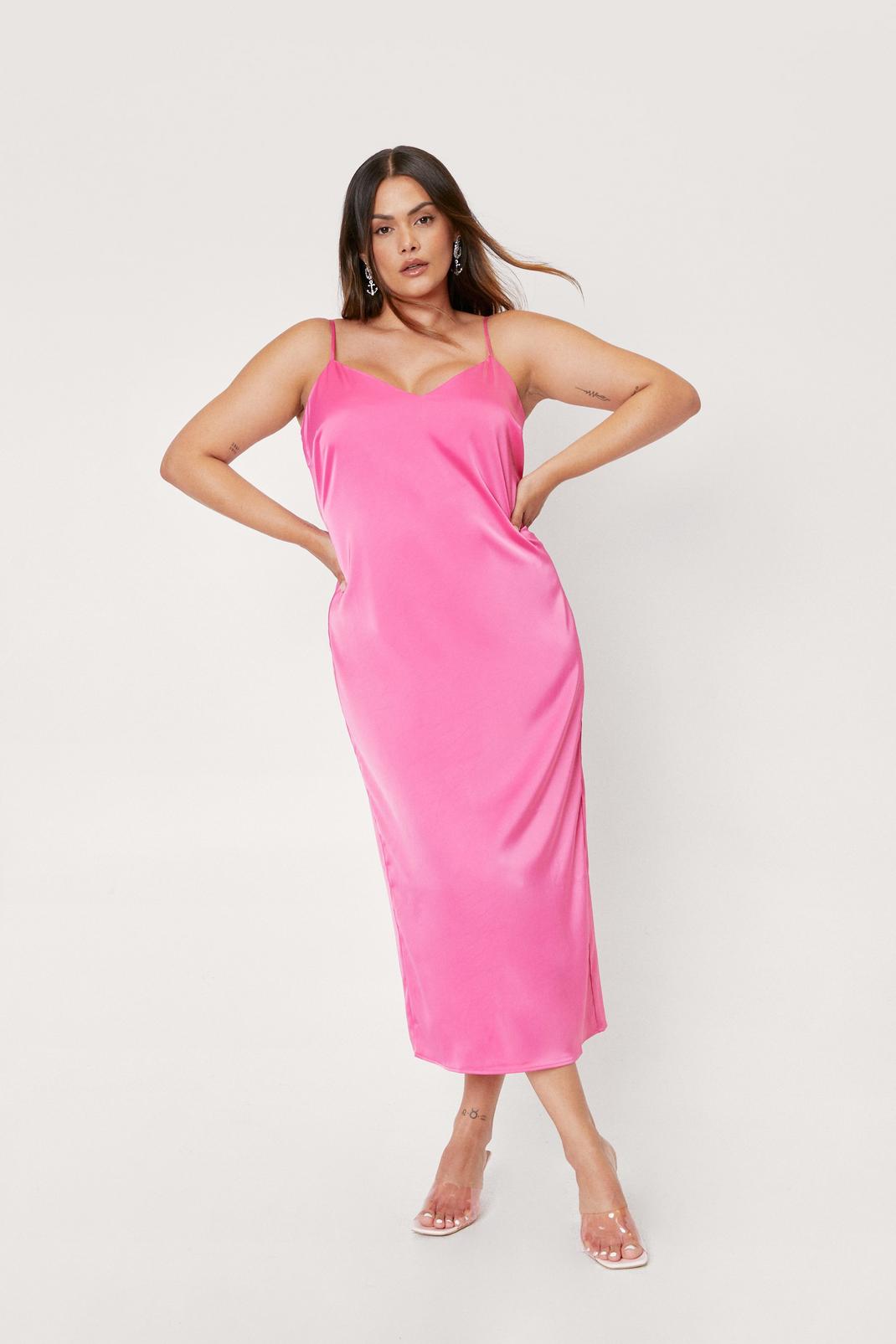 plus size satin slip